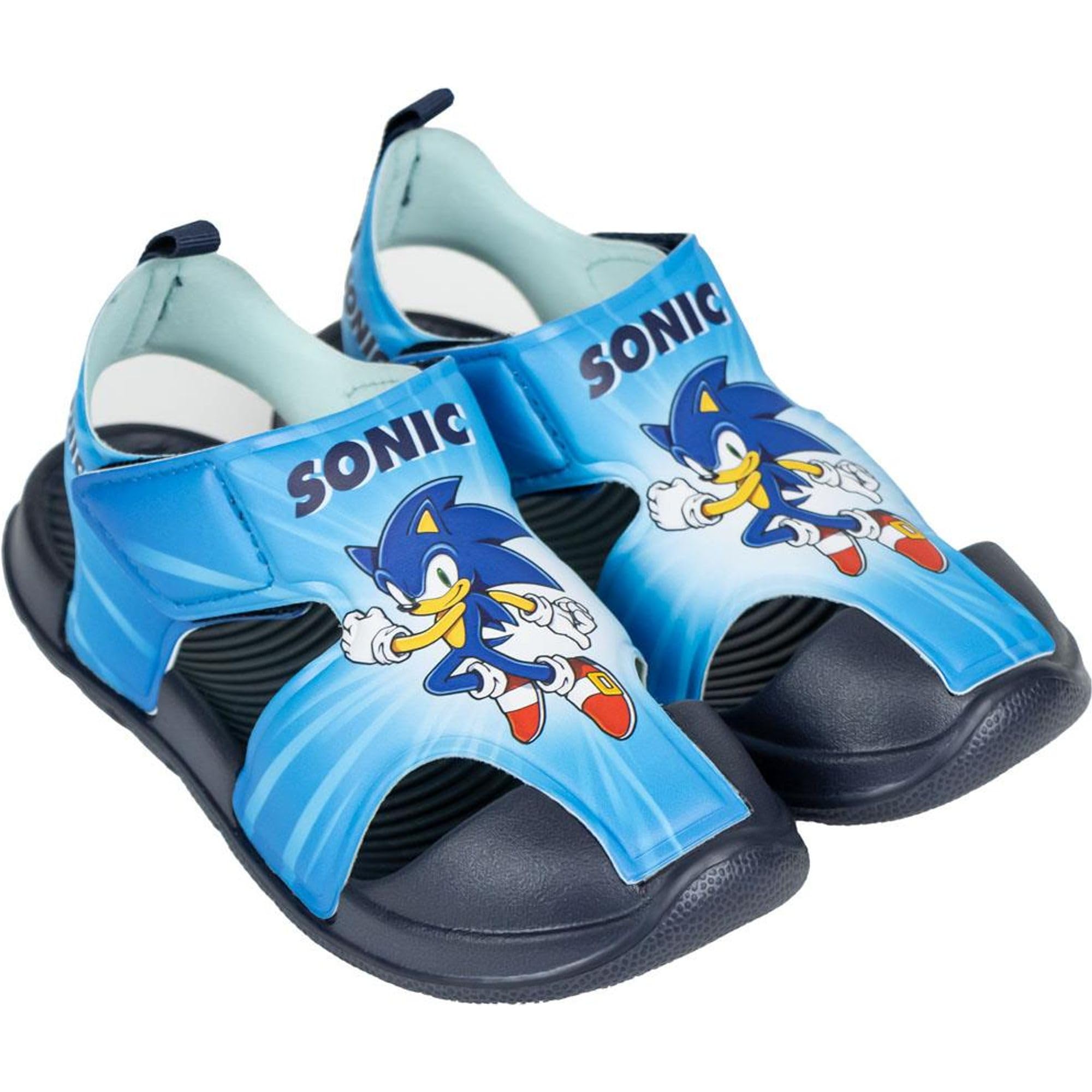 CERDÁ LIFE'S LITTLE MOMENTS Sonic Children's Sandals - Size 13 - Made with Polyester - EVA Rubber Sole - Children's Sandals - Sonic Print - Original Product Designed in Spain