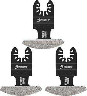 PAYA PY192-2 Vacuum Brazed Oscillating diamond Saw Blades, Universal Quick-Change Multi-Tool Blades for Removing Grout, Mortar & Cement from Tile Joints, 3 Pack
