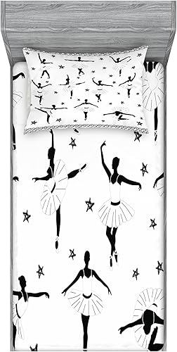 Miniatura 242 de Ambesonne - Juego de sábanas bajeras y fundas de almohada, diseño clásico botánico, plantas de jardín vintage, juego de 3 piezas con estampado