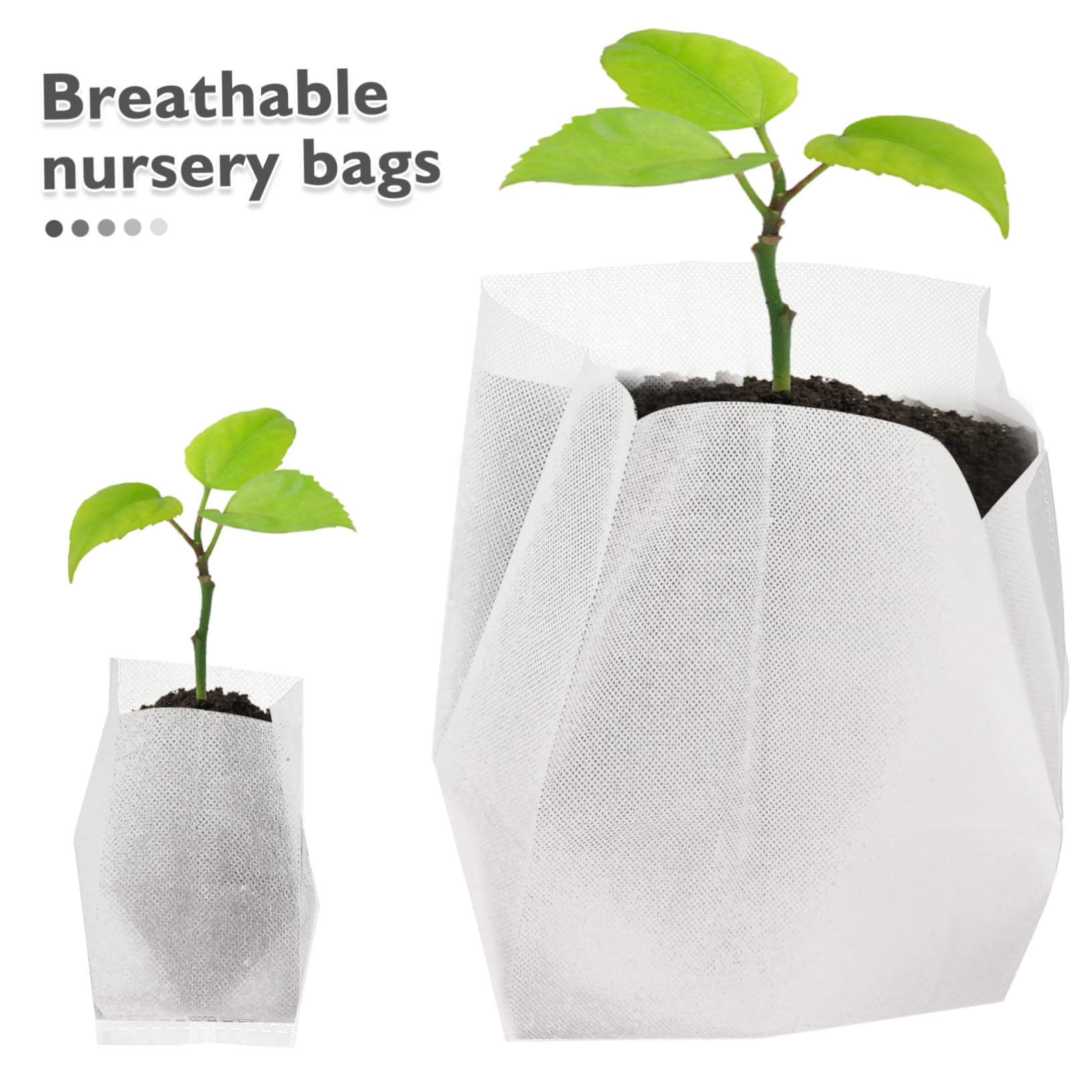 UPKOCH 200stücke Anzuchtbeutel Aus Vliesstoff Pflanzbeutel Für Gemüse Und Obst Kleine Setzlingsbeutel Für Blumen Und Kräuter Atmungsaktive Anzuchtbeutel Für Indoor Und