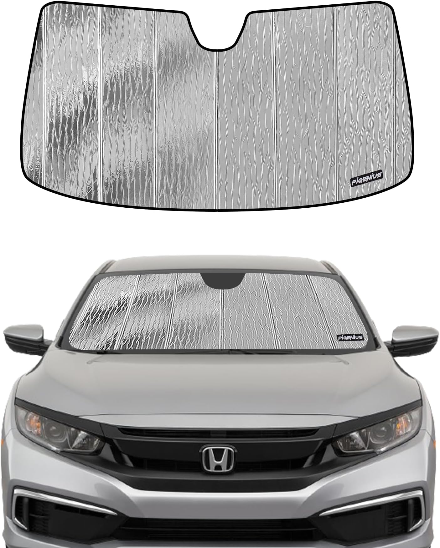 Front Windshield Sun Shade Custom Compatible with Honda