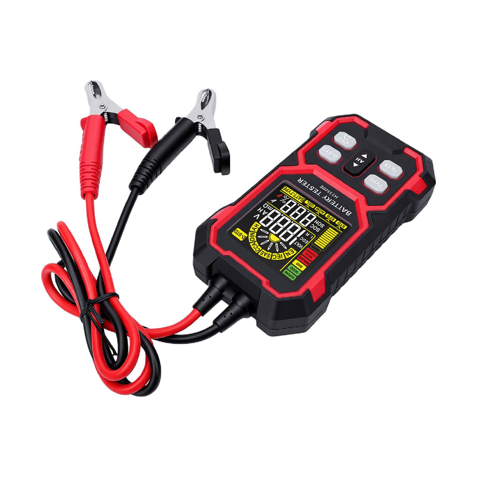 Hyuduo Tester Akumulatora Cyfrowy Analizator Dokładny 50-2000 CCA dla