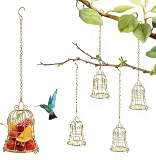 5PCS Bell Shaped Bird Feeders, Bird Nesting Material Holder