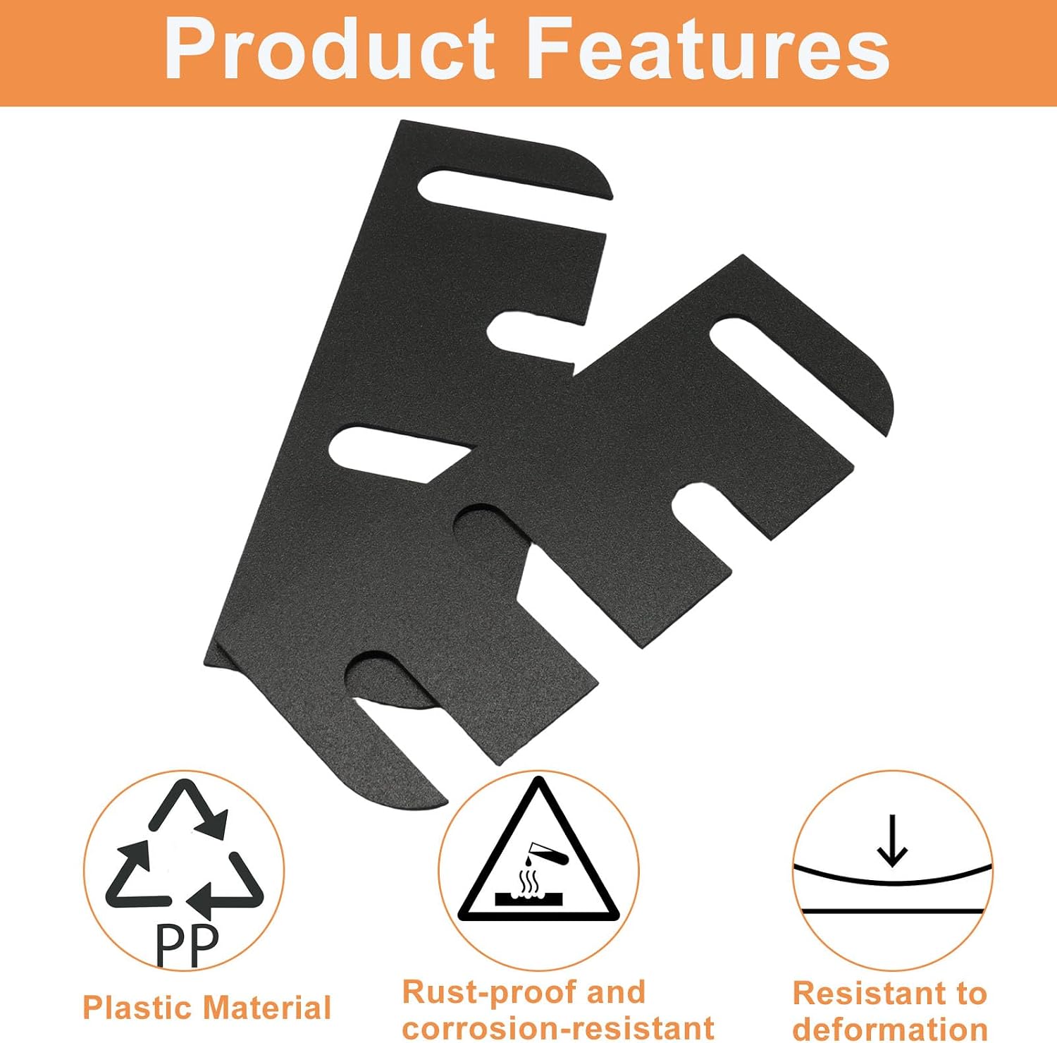 Murtenze 10 Pack 4 Inch Door Hinge Shims, Adjustable Hinge Spacers Parts Replacement for Door Repair Alignment/Gap Filling
