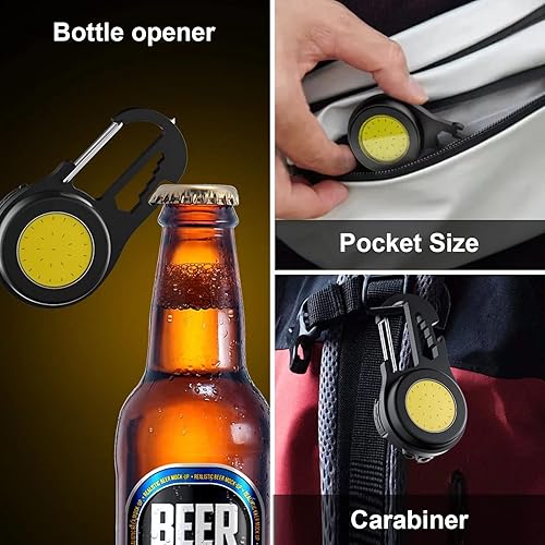 Miniatura 4 de COB - Luz de llenado de teléfono celular llavero multifunción para teléfono con 4 modos de iluminación martillo de ventana destornillador llave