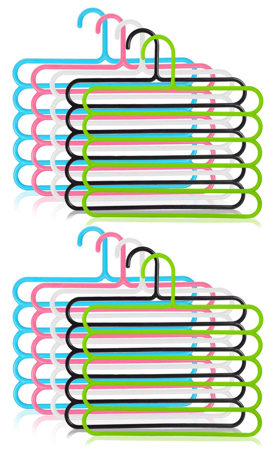 Amazon Brand - Solimo Plastic 5 Layer Multipurpose Clothes Hanger, Set of 10 (B084MSC2NR) Amazon Price History, Amazon Price Tracker