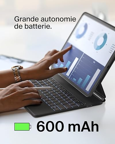 Belkin Pro iPad Keyboard Case with Magnetic Stand Backlit Multi-Touch Keys, Apple Pencil Compartment, Wireless AZERTY Keyboard for iPad M4 Pro 13" - 6