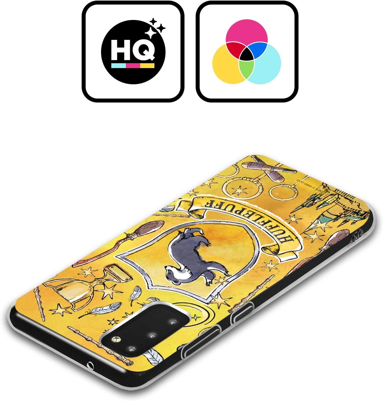 Head Case Designs Officially Licensed Harry Potter Hufflepuff Pattern Deathly Hallows XIII Soft Gel Case Compatible with Samsung Galaxy S21 Ultra 5G