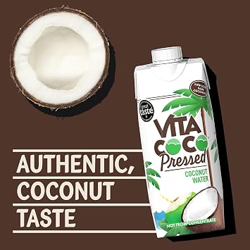 Vita Coco Bundle; Pure Coconut Water 12 x 330ml + Pressed Coconut Water 12 x 330ml, Water Packed With Electrolytes & Vitamins, Gluten Free, Full Of Vitamin C & Potassium