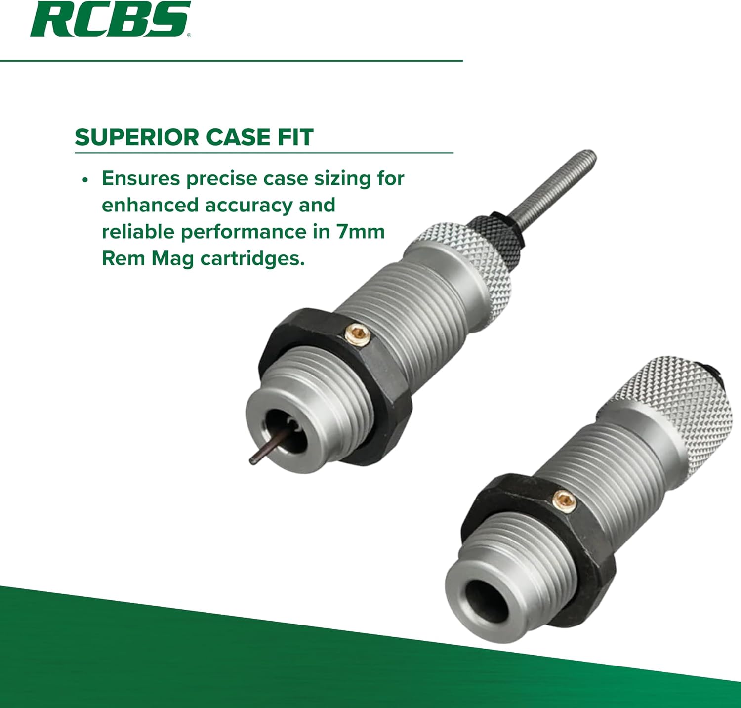 RCBS Full-Length Die Set 7mm Rem Mag, Reloading Die Set for Full-Length Sizing of 7mm Remington Magnum