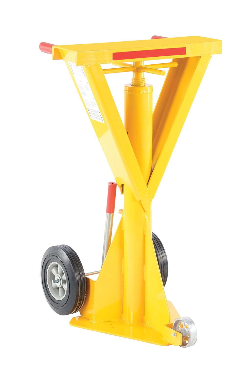 Vestil SP-TOP-BEAM-100 Steel Trailer Stabilizing Spin Top Beam Jack 27-7/16 in. x 23-7/8 in. x 40 in. 50,000 Lb. Lifting Capacity Yellow