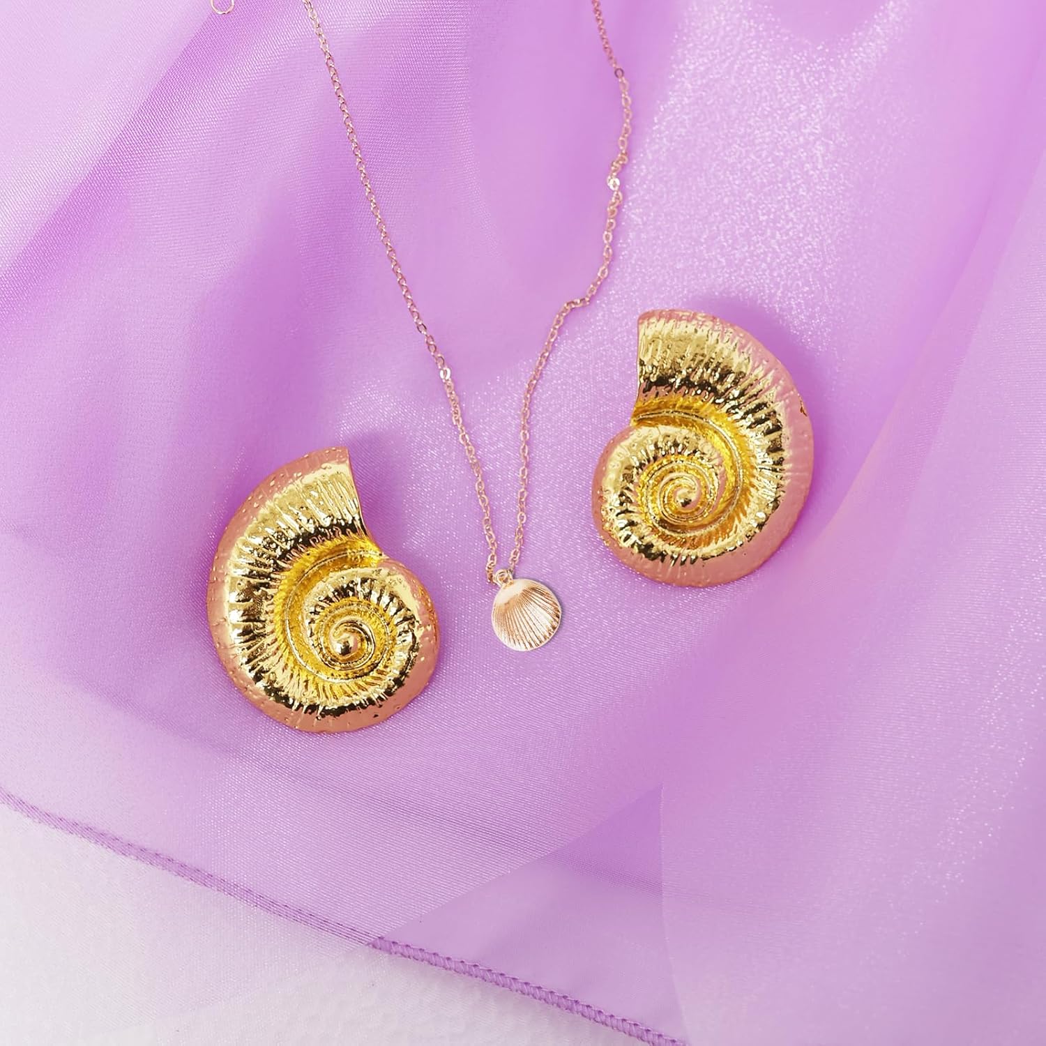 Women's Halloween Octopus Costume Set – Tentacle Tutu Skirt, Conch Necklace & Earrings, Witch Cosplay Outfit - Image 2