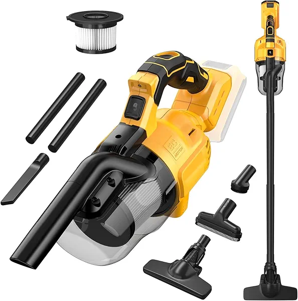 Cordless Vacuum for Dewalt 20V Battery,Handheld Vacuum Cleaner Stick Vacuum Shop Vac for Home Car Hardwood Floor Carpet with Washable HEPA Filter (No Battery)
