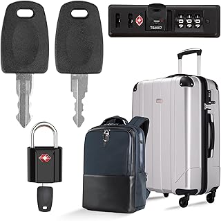 2Pcs TSA007 TSA002 Master Keys Travel Luggage Suitcase Customs TSA Lock Key Universal Security, Black, TSA002+TSA007
