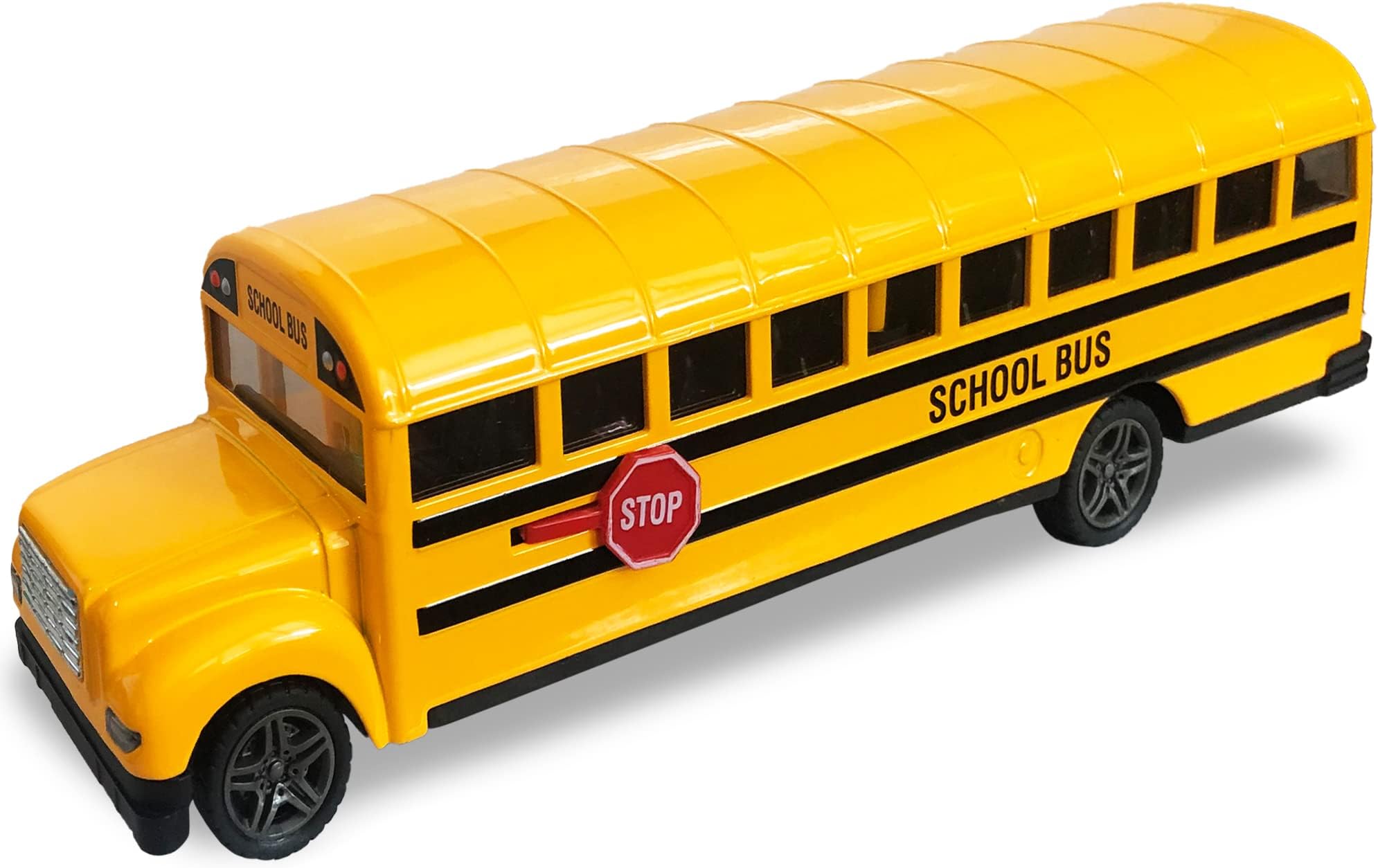 ArtCreativity Yellow School Bus Toy for Kids - 8.5" Pull Back Car with Cool Opening and Rubber Tires - Durable Diecast School Bus - Best Birthday Gifts for Boys and Girls