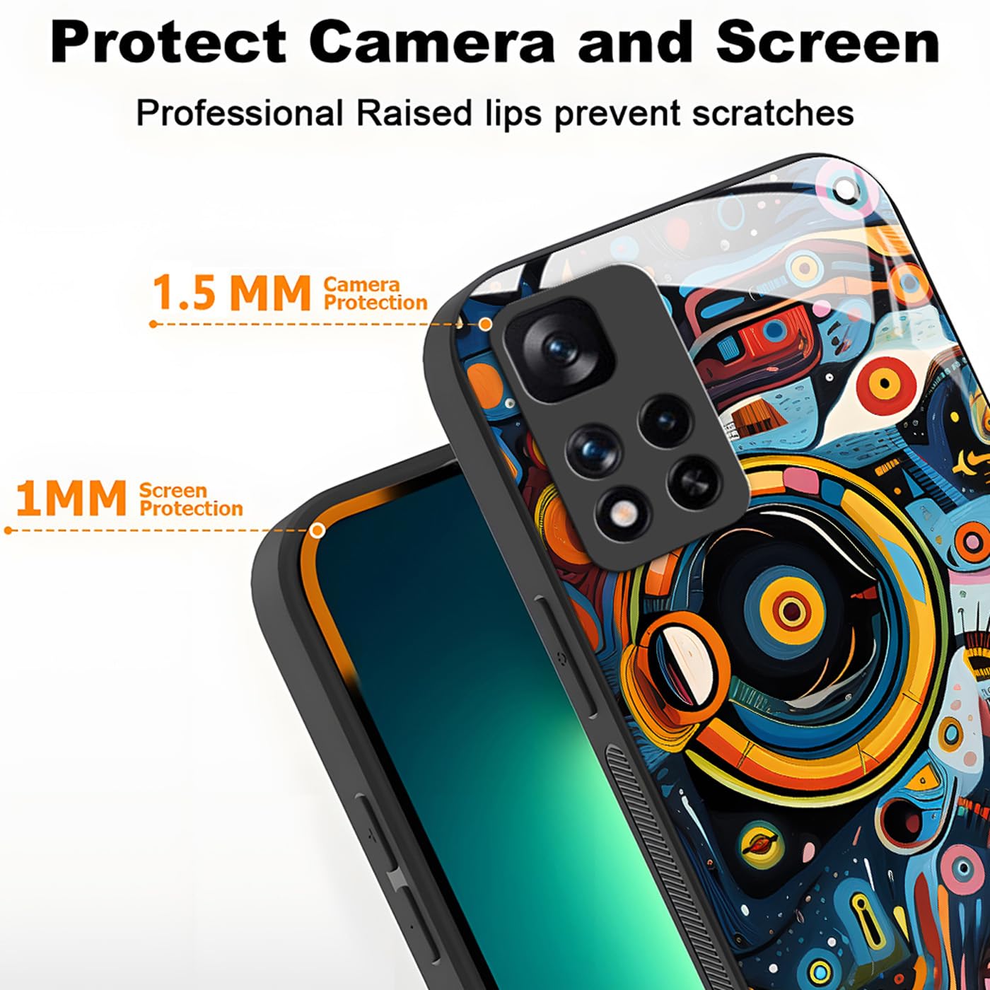 Young & Ming 3 Pack Cover Per Xiaomi Redmi Note 11 Pro+ 5G – Custodia Sottile In TPU Morbido Con Disegni Cuore, Antiurto - 4