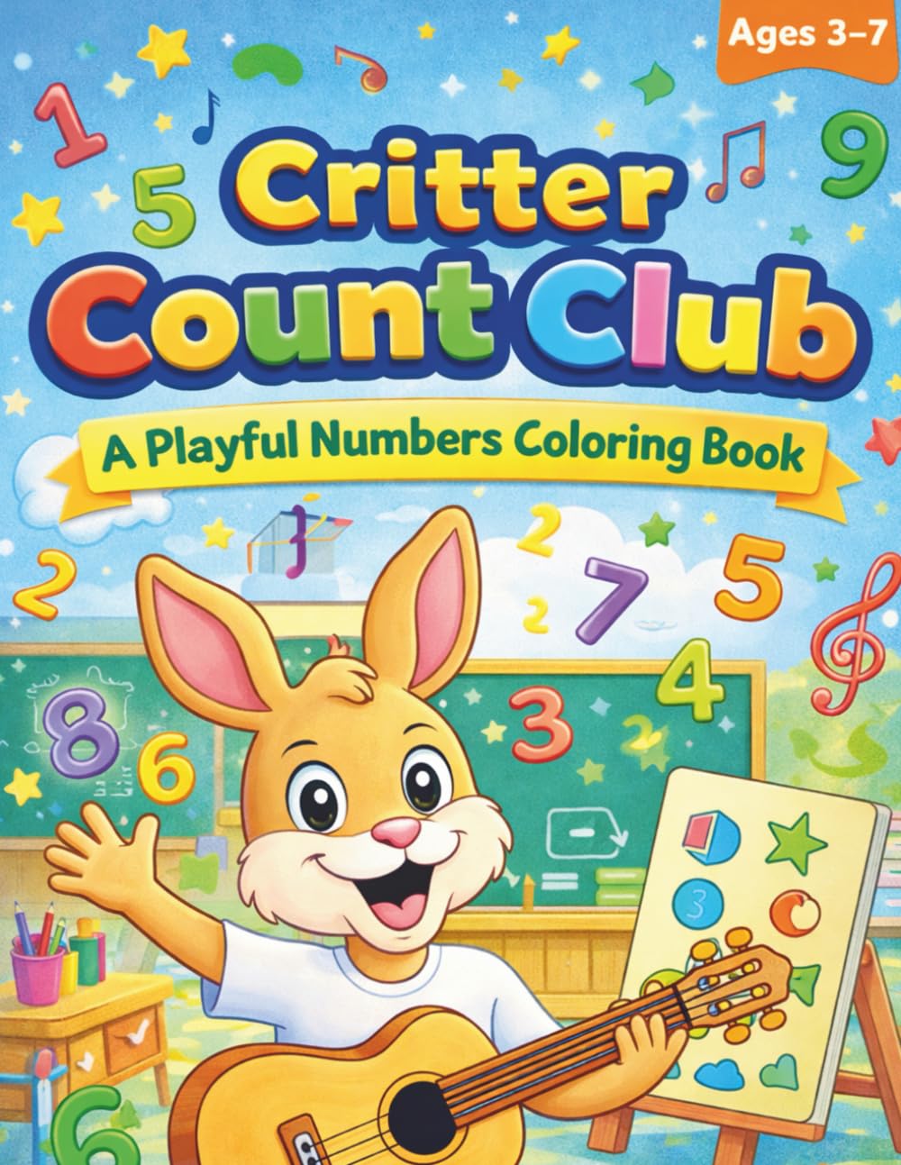 Critter Count Club: A Playful Numbers Coloring Book