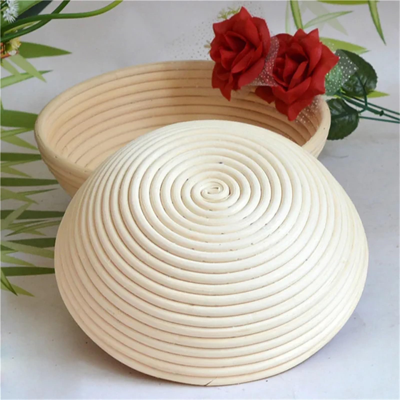 Cestas Fermentación Cesta Redonda de ratán for Prueba de Pan, Cesta floreciente a Prueba de Masa, Herramientas for Hornear, 1 Uds.(S)