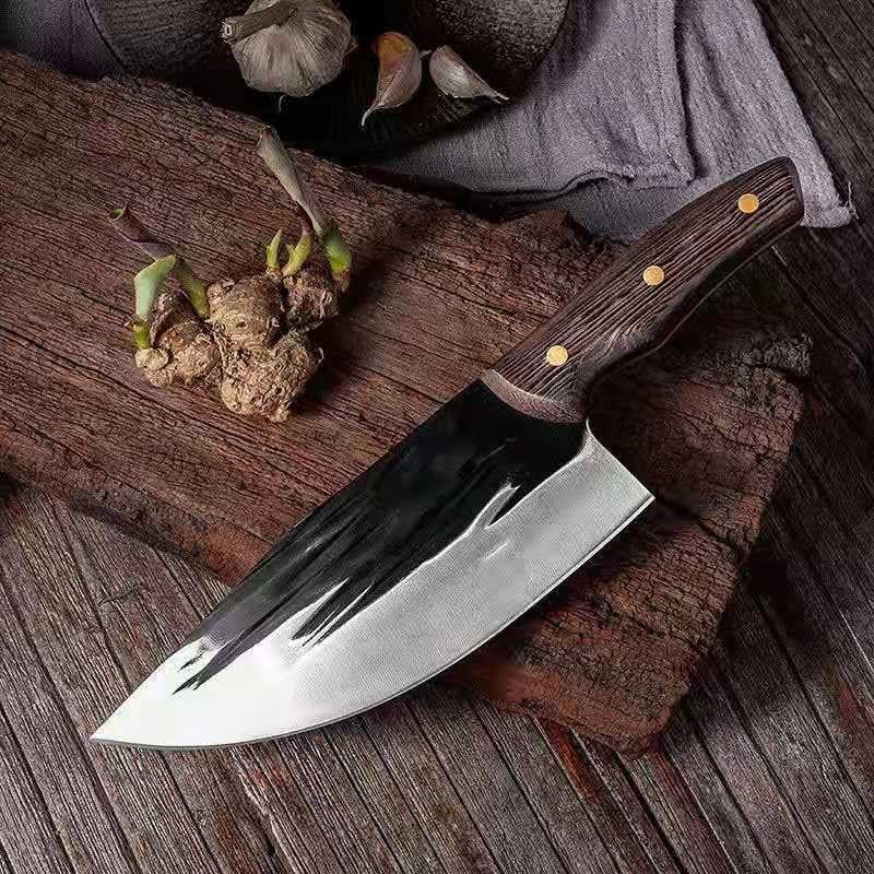 Meat Cleaver,Cleaver Knife Forged Cleaver Knife Butcher Knife Cleaver Fish Meat Knives Serbian Chef Slicing Cutter Knife Kitchen Cooking Knife (Color : Small blade), LAMAJIGA5844
