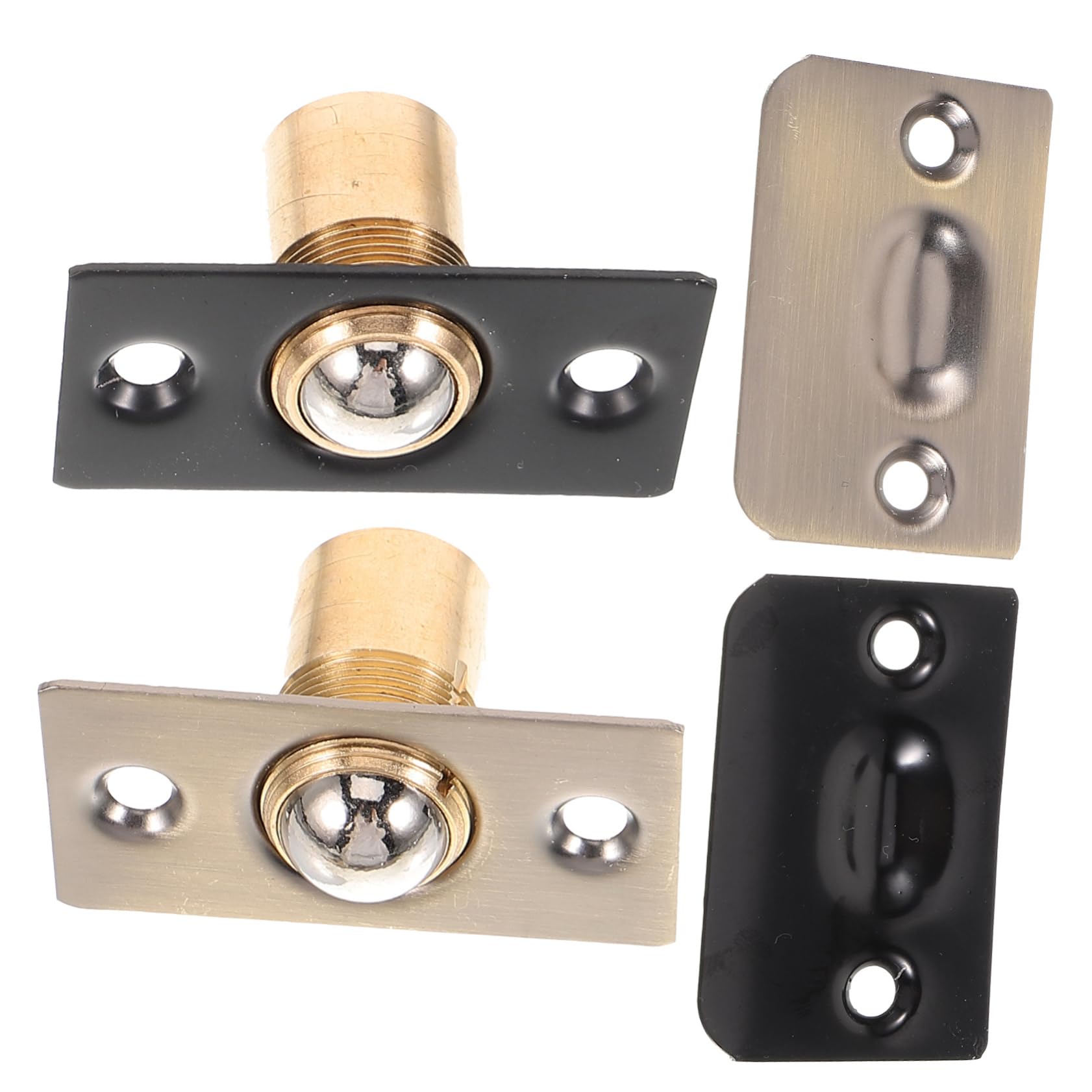DOITOOL 5 Ensembles Portes Butée De Porte Filet Serrure De Porte Magnétique Basculer Jeu Loquets De Tension De L'armoire Loquets De Tension À Bille De Porte Acier Inoxydable 2 Pièces * 5