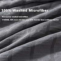 Vista 3 de AveLom - Juego de funda de edredón de sirsaca tamaño California King (104 x 98 pulgadas), 3 piezas (1 funda de edredón + 2 fundas de almohada)