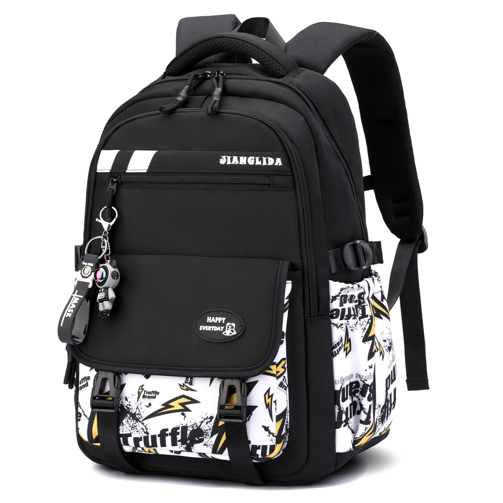 Tanou Cartable College Garcon, Sac d'école Imprimé Graffiti, 10 à 18 ans