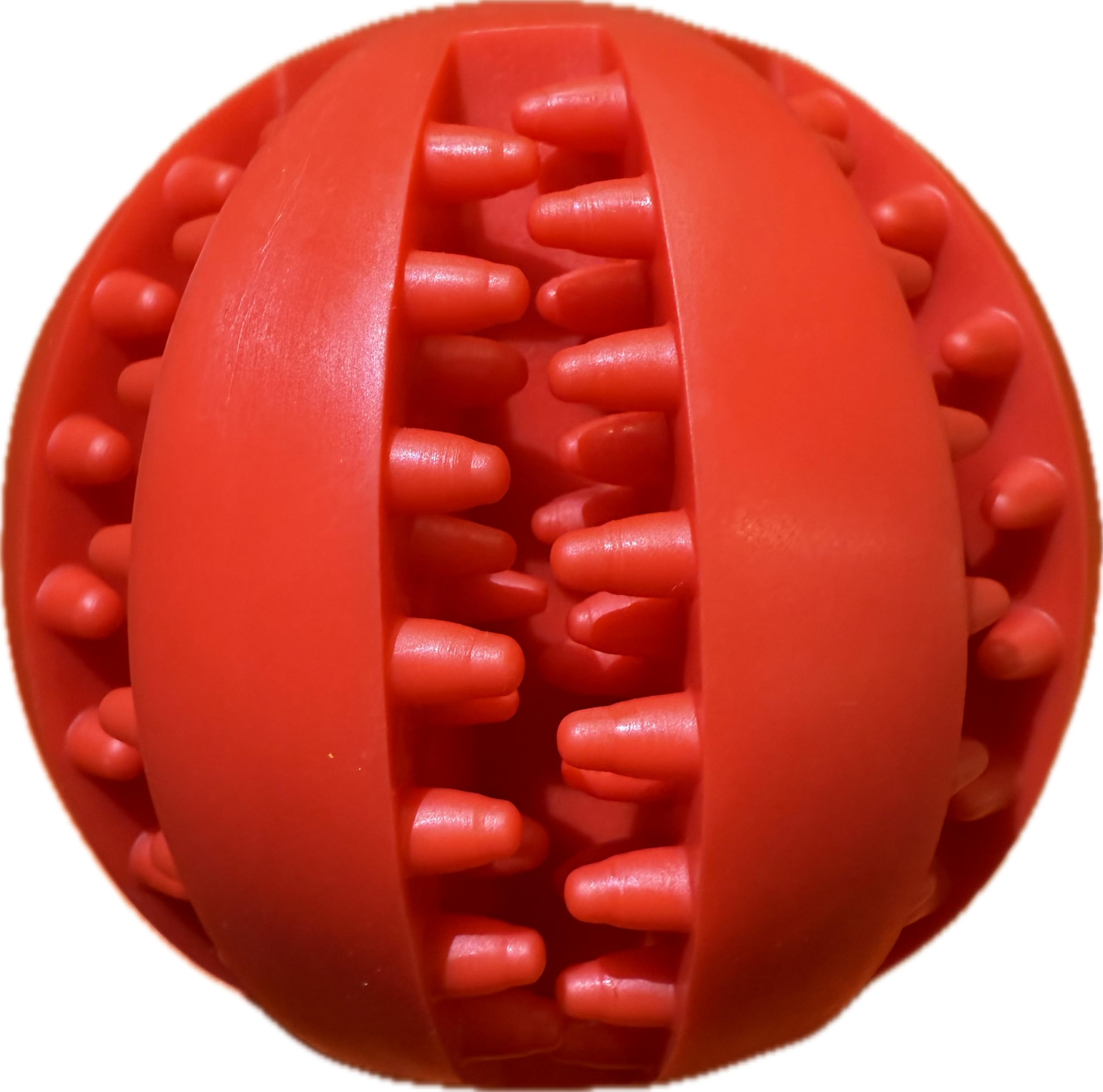 My Outstanding Toy Durable Dog Chew Ball for Dental Health Playtime Fun Red Medium