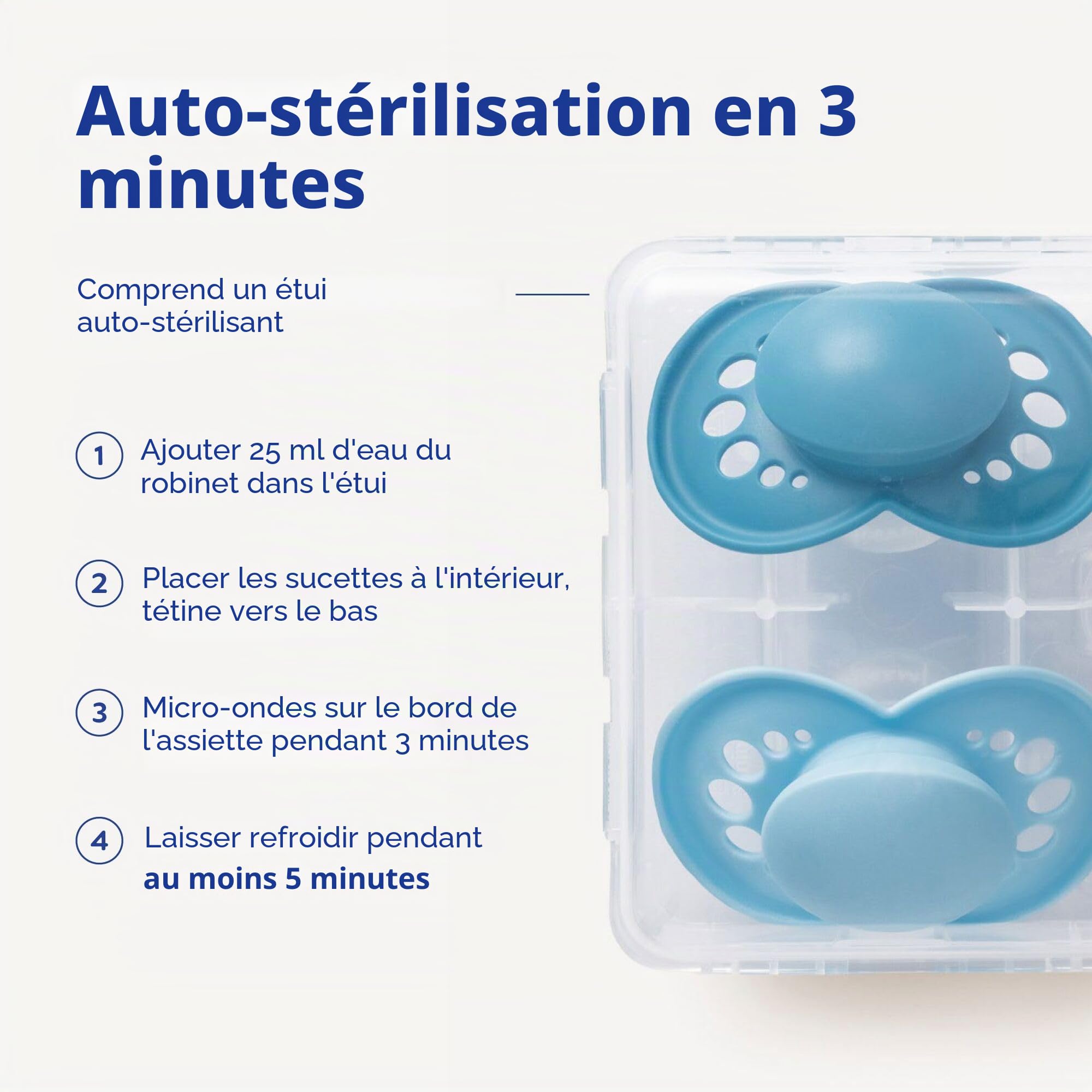 MAM Original Pure Night Lot de 2 tétines pour bébé de 2 à 6 mois, durables et biorenouvelables, tétine en silicone SkinSoft, tétine phosphorescente, crème (les motifs peuvent varier)