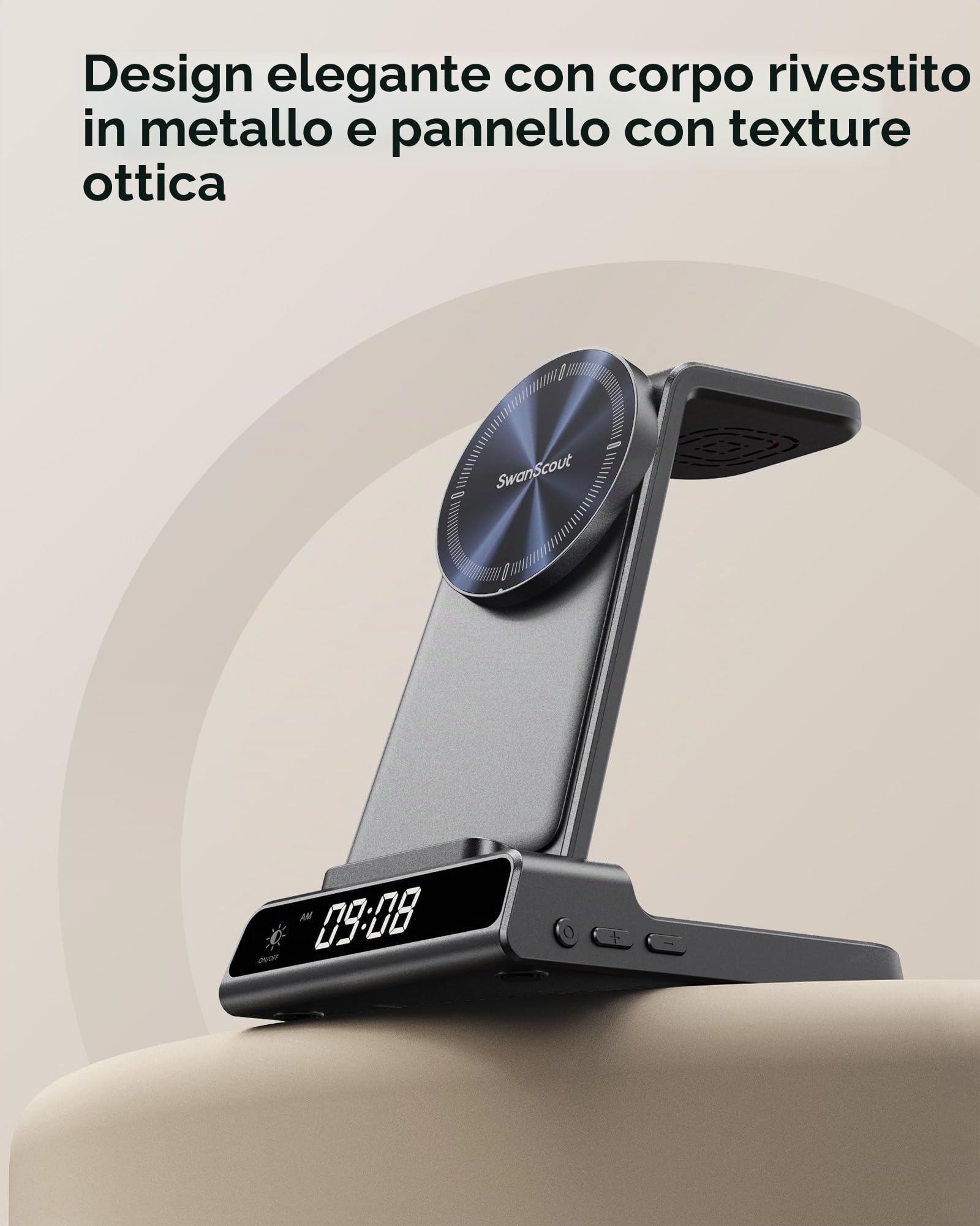 Caricatore magnetico per Samsung S26 Ultra, base di ricarica wireless 3 in 1 per Galaxy S25/S24/S23/Z Fold/Z Flip, per Galaxy Watch 8/8 Classic/Ultra/7/6/5, Galaxy Buds 3 Pro/3 (senza adattatore)