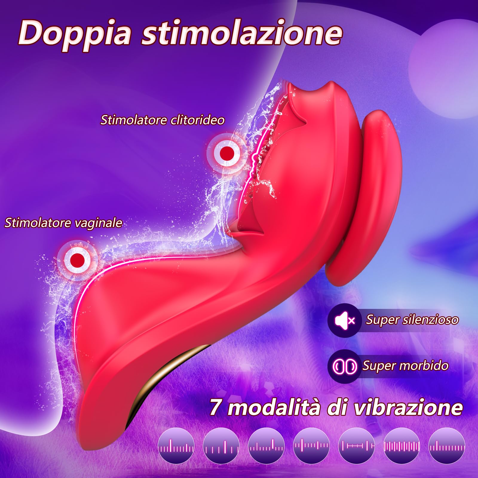 Vibratoriper Donne Sex Toy Per Coppie - Vibratoreper Donna Professionale Stimolatore Clitorideo per Lei con 7 Vibrazioni, Vibratore Indossabile a Farfalla con App e Telecomando Sexytoysys Coppia