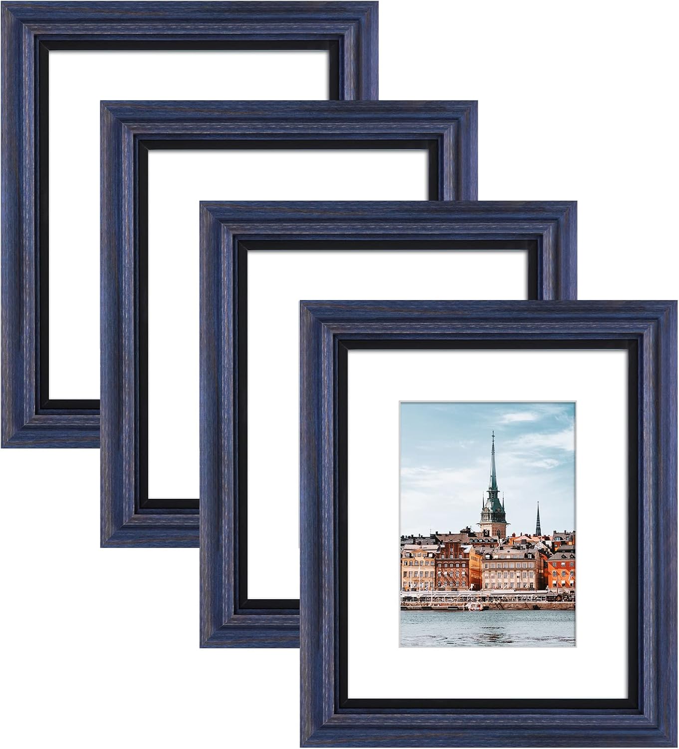 Amazon.co.jp POKYCSZ 8x10インチ フォトフレーム ネイビーブルー ブラック フォトフレーム コラージュ 写真展示