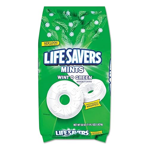 LifeSavers 21524 - Caramelo duro, verde invierno, bolsa de 50 onzas