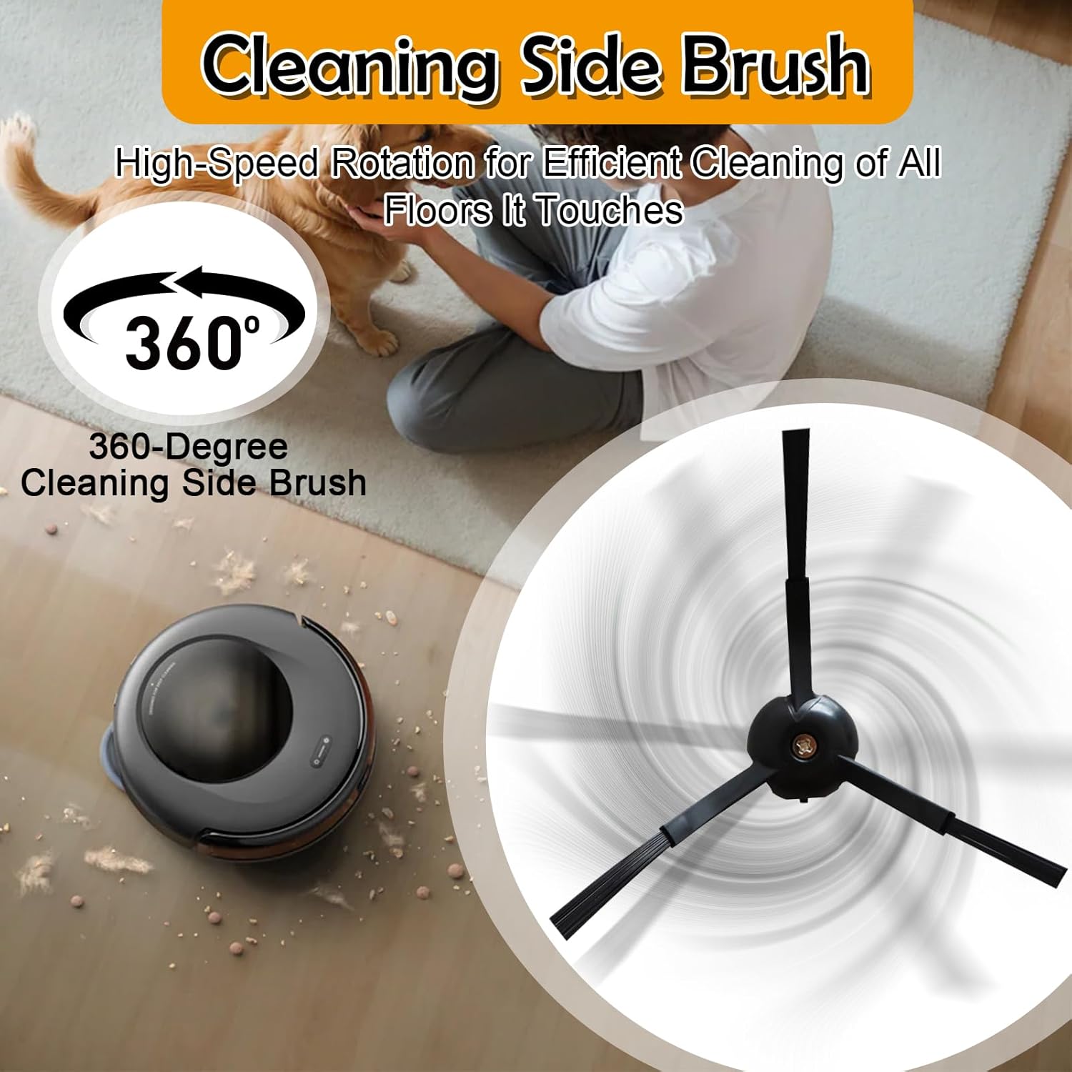 20 Replacement Parts Compatible with eufy C20 Omni Robot Vacuum 1 Roller Brush,4 Side Brushes,4 Washable Filters,4 Mop Pads,6 Dust Bags, 1Cleaning Brush