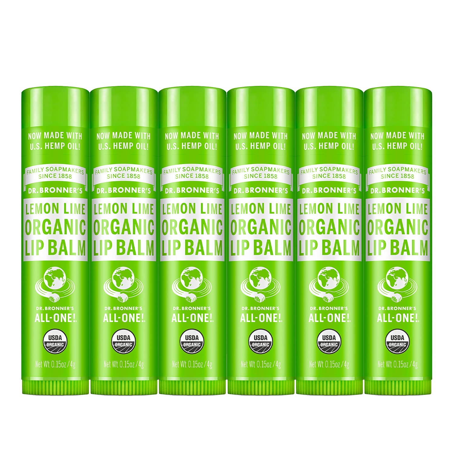 & Sun Dog's Magic Organic Lip Balm, Lemon Lime, 0.15-Ounce Sticks (Pack of 6)