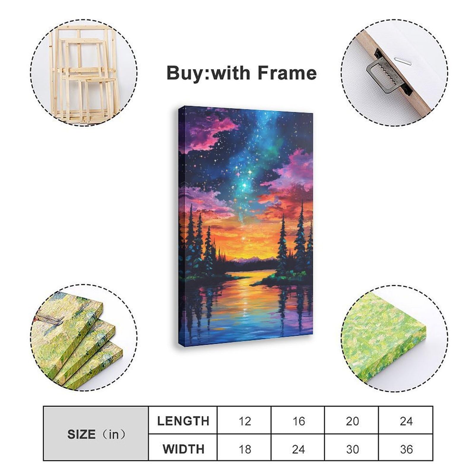 Leinwandposter "A Rotten Sunset And The Milky Way", Schlafzimmerdekoration, Landschaft, Büro, Raumdekoration, Geschenk, 50 x 75 cm