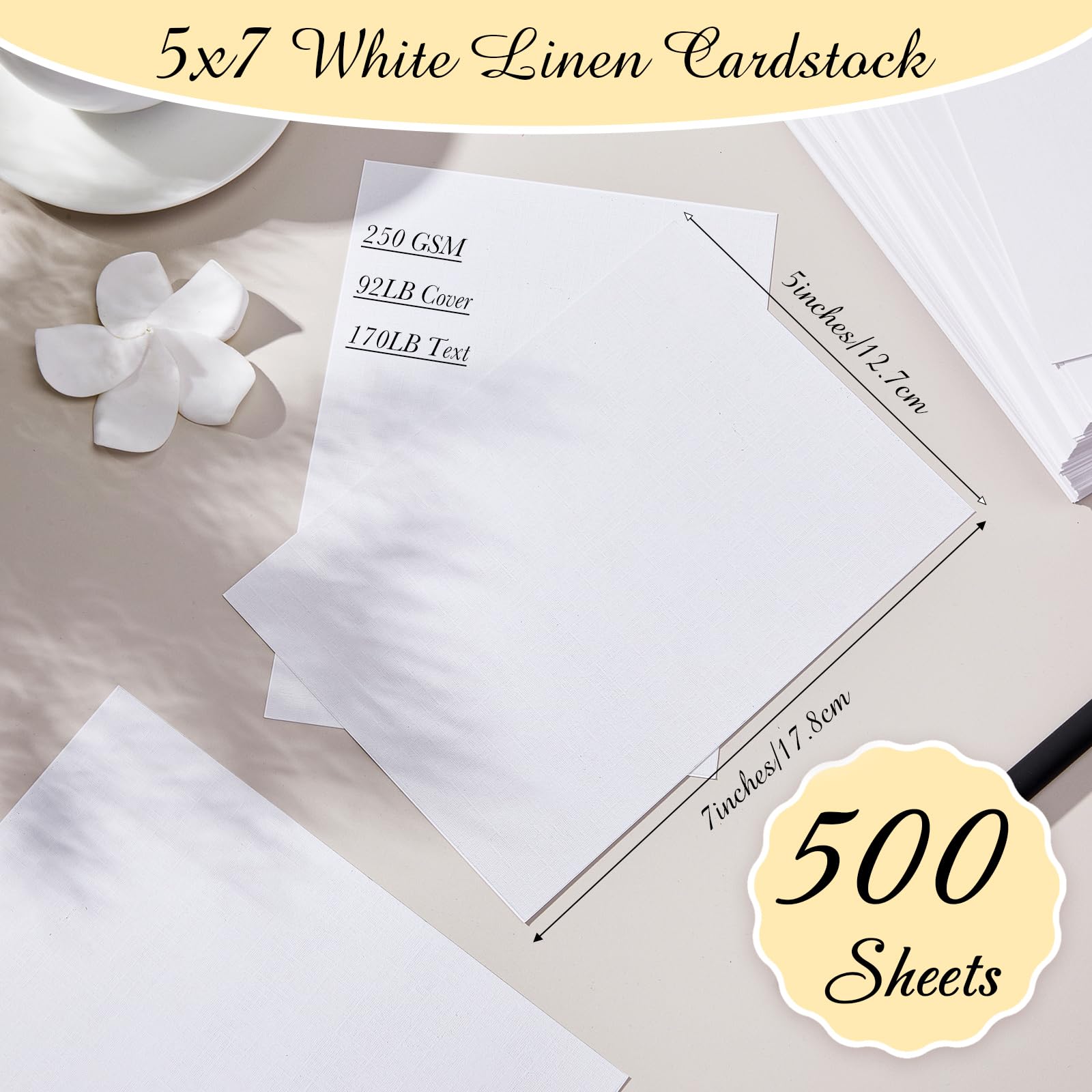400 Sheet 5 X 7 Invitation Cardstock Heavy Weight Printer Paper Cardstock Thick Paper 110lb