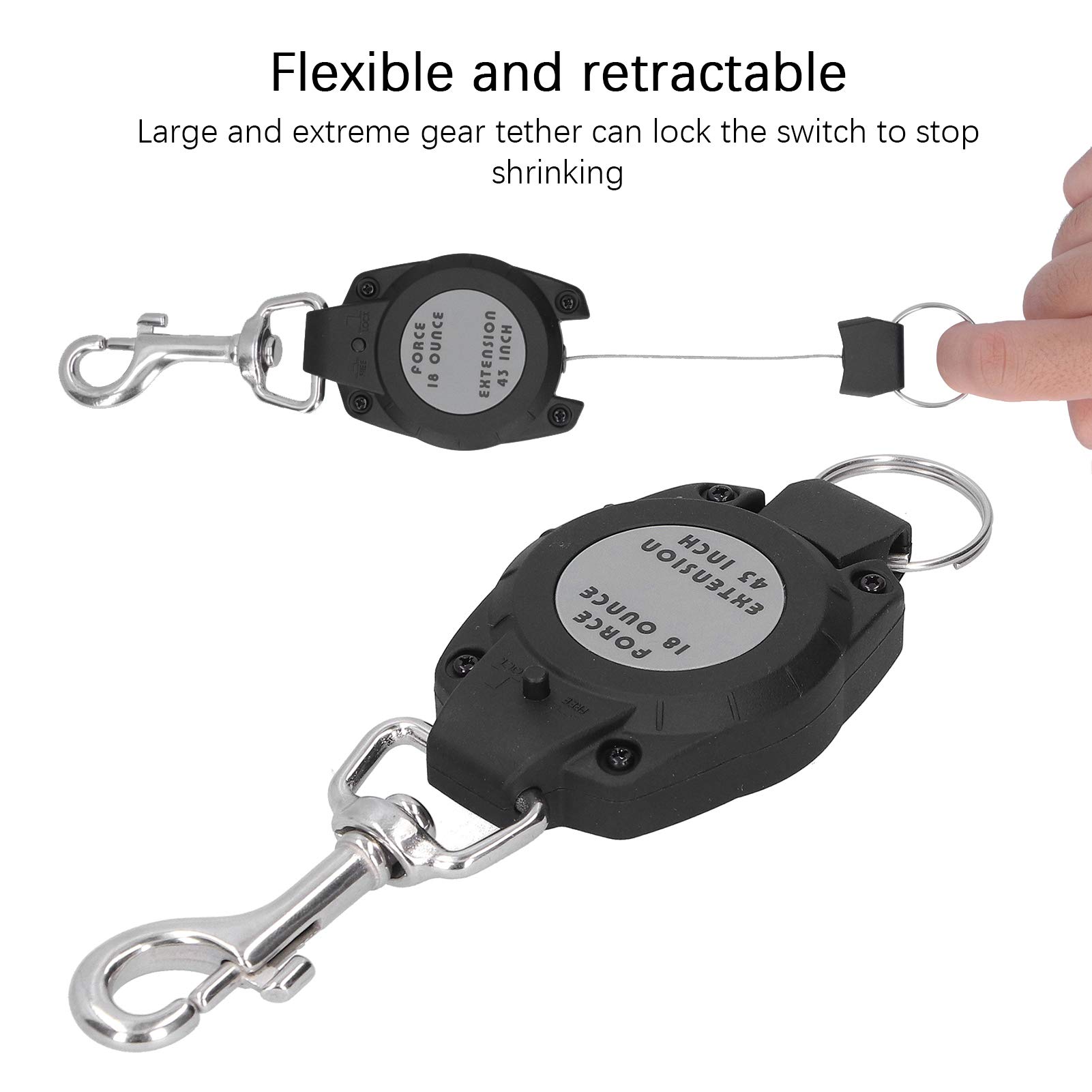 Amazon.com: Scuba Diving Retractable Gear Tethers, Plastic Retractable  Keychai, Scuba Retractor Clip, with Safety Rope Stainless Steel Hook  Buckle, for Diving Flashlight Camera : Electronics