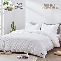 Vista 2 de Hotel Luxury - Juego de funda de edredón de 3 piezas de algodón egipcio de fibra larga de 800 hilos, tamaño Super King Plus de 120 x 120, cierre