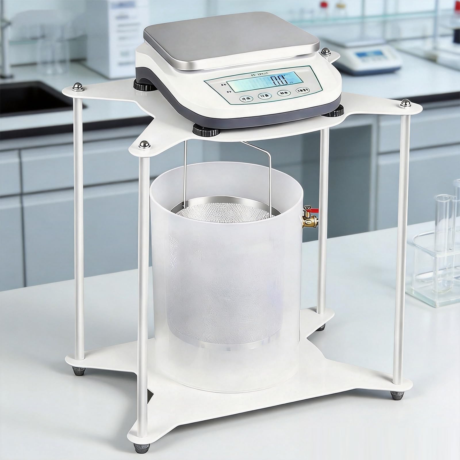 MYFTNP Electronic Hydrostatic Balance, Digital Static Water Balance Scale, Measuring Range: 0-5000g, Accuracy 0.1g, Stabilization Time: 2-3s, for Universities and Laboratories