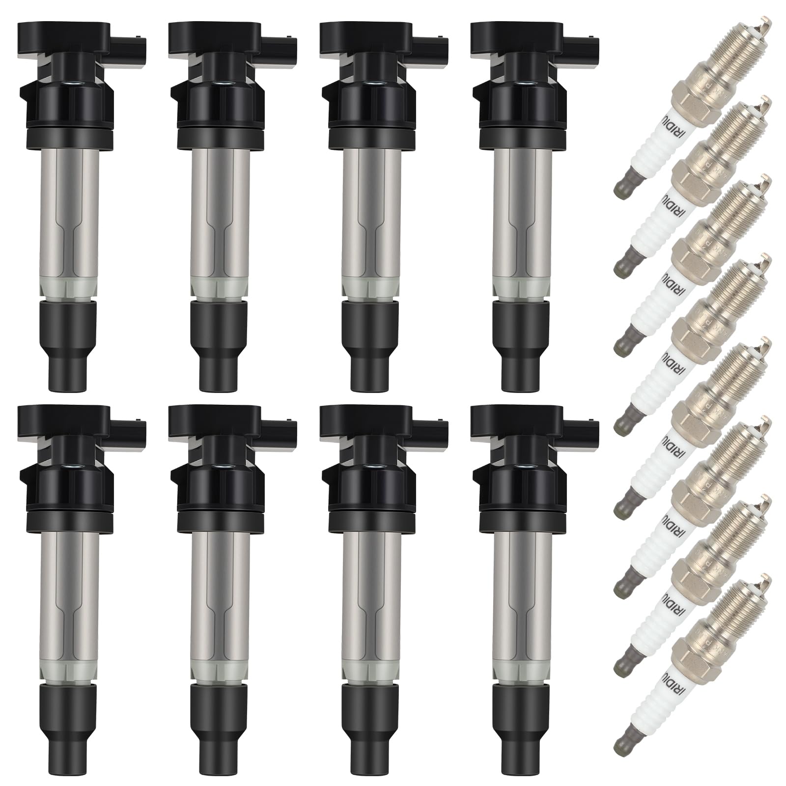 ECCPP Ignition Coil Coils&iridium Spark Plugs UF564 for Cadillac for Buick Deville SRX STS XLR Lucerne 4.6L set of 8
