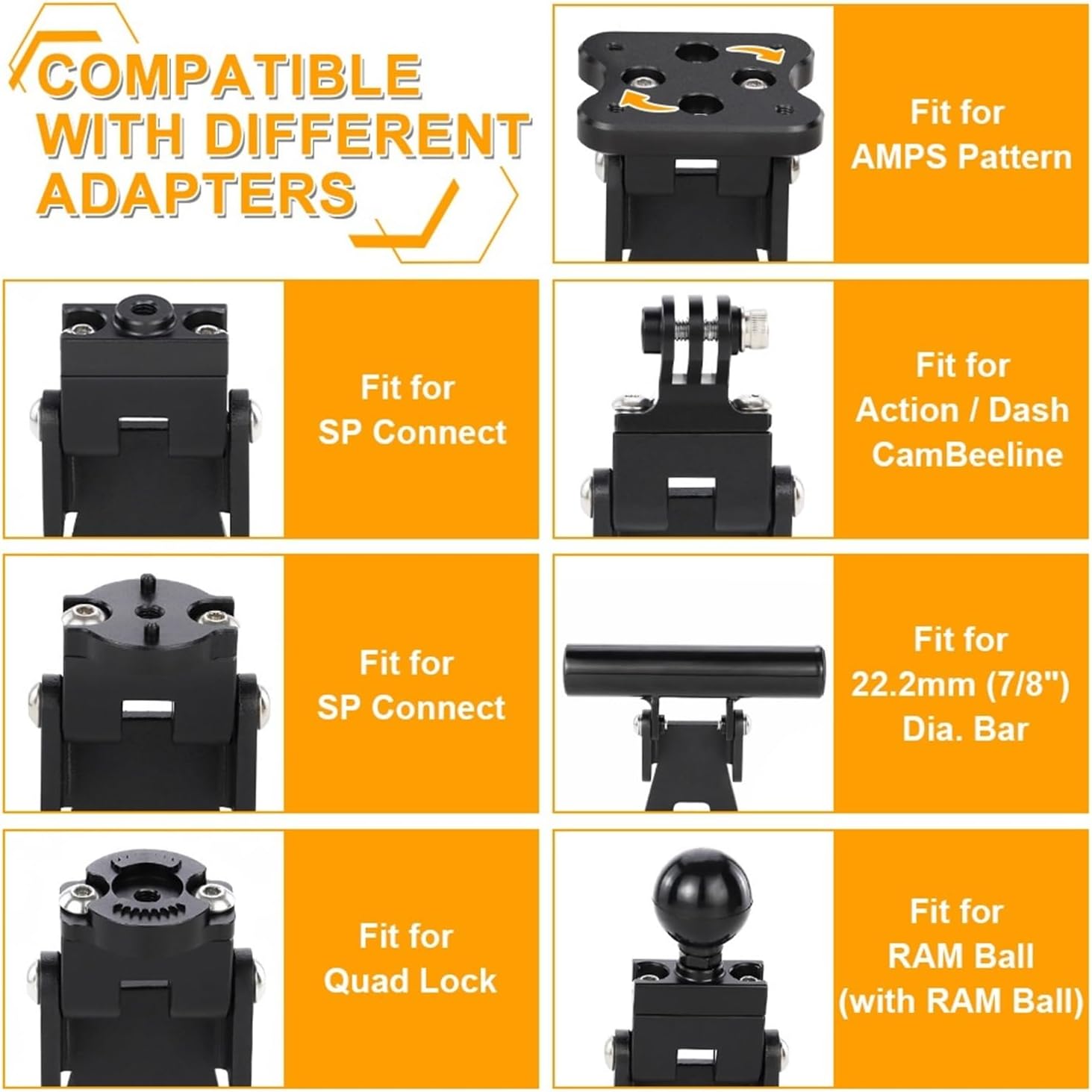 Compatible with KTM 890 Adventure S/R/Compatible with Rally 790 390 Adventure Motorcycle GPS Mount Navigation Plate Bracket Windshield Phone Holder(Type 5)