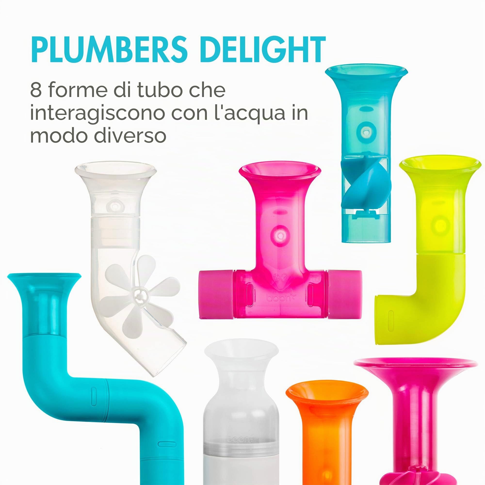 Boon Pipes Cogs Tubes Baby Bath Toy Bundle Bath Accessories for Babies and Toddlers Multicoloured Toddler Bath Toys for Boys and Girls Suitable for 1, 2, 3 & 4 Year Olds, Multi-Colour