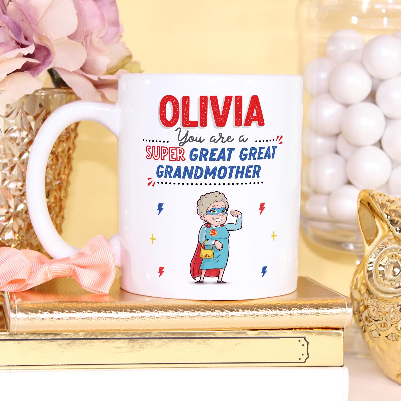 Mugffins Tazza Personalizzata in ceramica per nephew 11 oz / 350 ml - In inglese - You Are Super - Idea regalo per compleanno, anniversario, natale