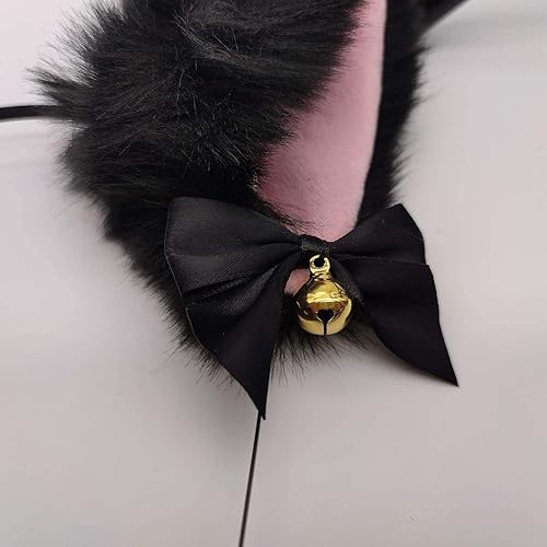 Miniatura 5 de Faylay - Juego de guantes para disfraz de gato con orejas de gato 4-TSTZ-Negro