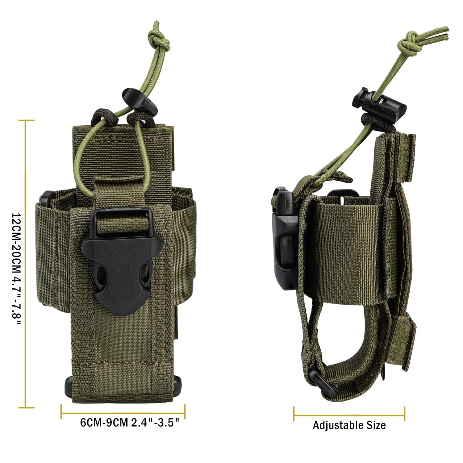 VIPERADE Walkie Talkie Torba na radio Nylonowa kabura na interkom Wielofunkcyjne regulowane miejsce do przechowywania Solidna dwukierunkowa torba na radio