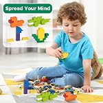 1000 Pieces Building Blocks, Classic Stackable Base Plates, 3 6.3" x 6.3" Blue, Gray and Green Base Plates,Compatible with All Major Brands