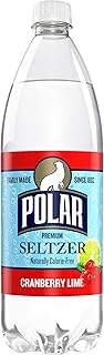 Polar Beverages Seltzer, Cranberry Lime, 33.8 Fluid Ounce (Pack of 12)