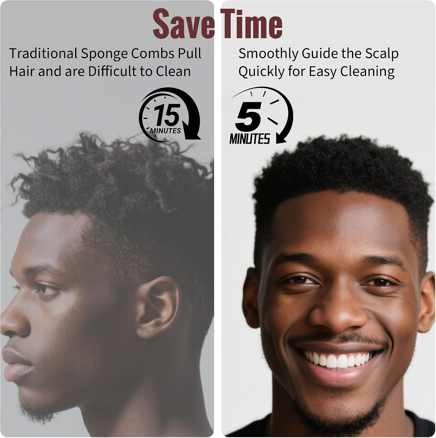 Belongtous Premium Twist Hair Sponge Brush, Twist Styler Comb Set for Men & Women, Metal Brush Pick and Twist Comb for Afro, Curly, Coiled, Short Hair