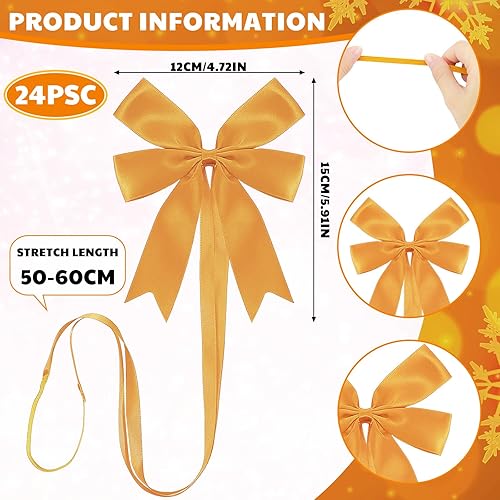 Miniatura 2 de 24 lazos elásticos de Navidad con lazos, lazo elástico de regalo, lazos elásticos para regalos de Navidad, manualidades para cajas de regalo de