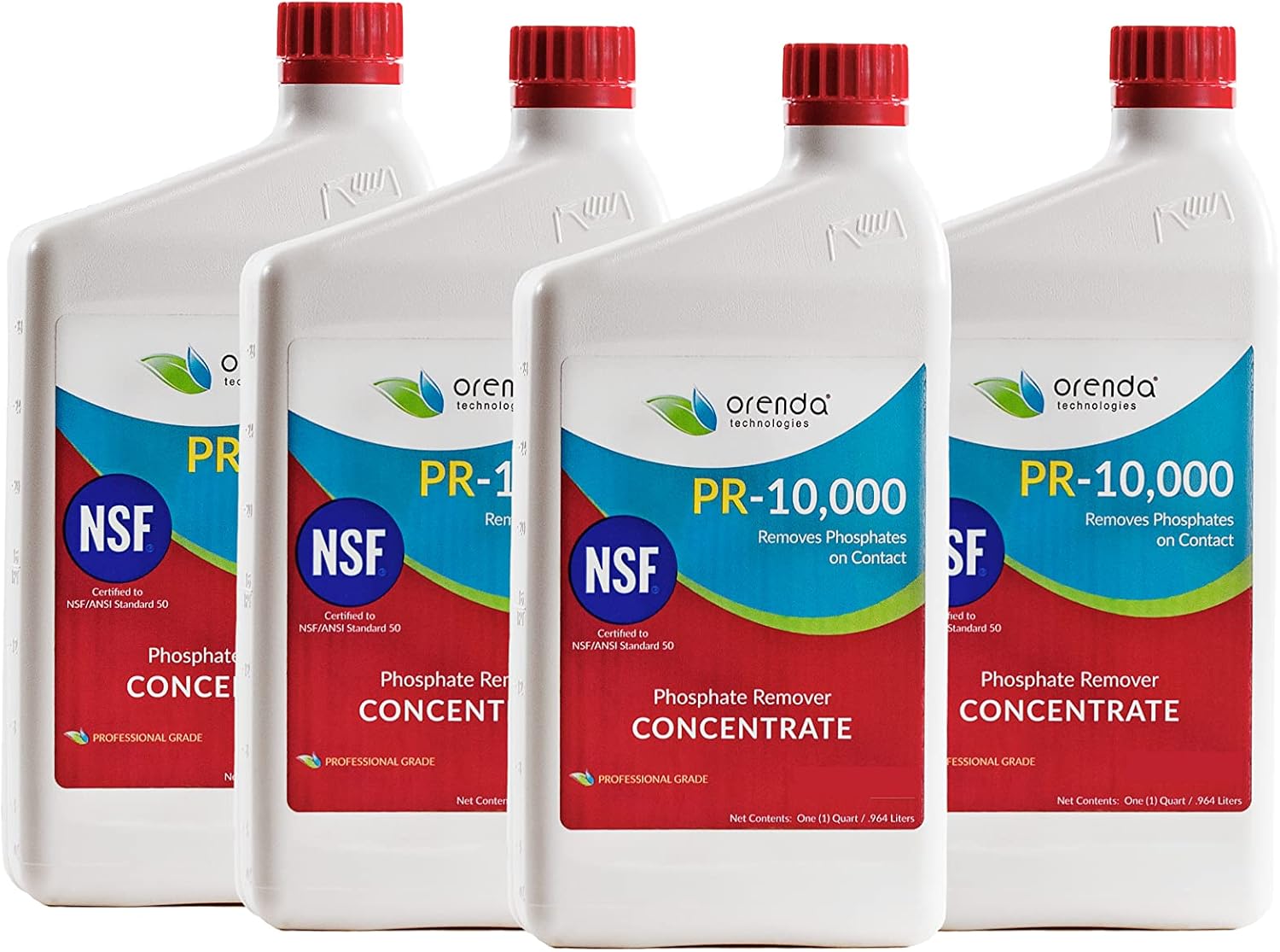 Orenda Technologies PR-10000, Phosphate Remover Concentrate, for Pools, 1 Quart - 4 Pk ORE-50-226-4